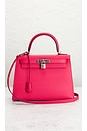 view 2 of 7 Hermes Epsom Kelly 25 Handbag in Pink