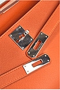 view 5 of 7 Hermes Feu Veau Epsom Kelly Pochette Handbag in Orange