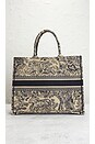 view 3 of 9 Dior Toile De Jouy Canvas Book Tote Bag in Beige