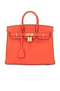 view 1 of 7 Hermes Togo Birkin 25 Handbag in Orange