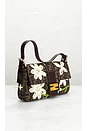view 4 of 9 Fendi Mama Floral Embroidered Baguette Shoulder Bag in Brown