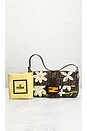 view 9 of 9 Fendi Mama Floral Embroidered Baguette Shoulder Bag in Brown
