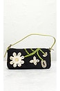 view 3 of 9 Fendi Floral Embroidered Mama Baguette Shoulder Bag in Black