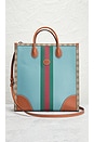 view 2 of 8 Gucci GG Supreme 2 Way Tote Bag in Turquoise