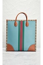 view 3 of 8 Gucci GG Supreme 2 Way Tote Bag in Turquoise