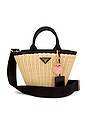 view 1 of 7 Prada Straw 2 Way Handbag in Beige