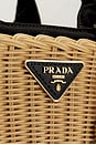 view 6 of 7 Prada Straw 2 Way Handbag in Beige