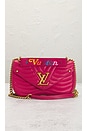 view 2 of 8 Louis Vuitton New Wave MM Leather Chain Shoulder Bag in Red