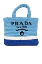 view 1 of 8 Prada Raffia Tote Bag in Blue
