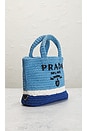 view 4 of 8 Prada Raffia Tote Bag in Blue
