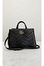 view 2 of 9 Gucci GG Marmont 2 Way Leather Handbag in Black