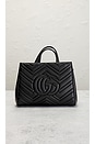view 3 of 9 Gucci GG Marmont 2 Way Leather Handbag in Black