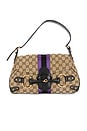 view 1 of 9 Gucci GG Canvas Horsebit Shoulder Bag in Beige