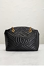 view 3 of 9 Gucci GG Marmont Leather Shoulder Bag in Black