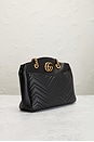 view 4 of 9 Gucci GG Marmont Leather Shoulder Bag in Black