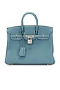 view 1 of 7 Hermes Togo R Stamp Birkin 25 Handbag in Blue Jean