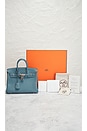 view 7 of 7 Hermes Togo R Stamp Birkin 25 Handbag in Blue Jean
