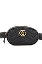 view 1 of 8 Gucci Marmont Leather Waist Bag in Black