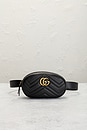 view 2 of 8 Gucci Marmont Leather Waist Bag in Black