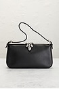 view 3 of 9 Fendi Crystal Rhinestone Baguette Shoulder Bag in Black