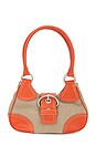 view 1 of 8 Prada Canvas Leather Shoulder Bag in Orange