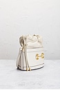 view 4 of 9 Gucci Horsebit Leather Drawstring Bucket Bag in Ivory