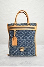 view 2 of 10 Louis Vuitton Monogram Denim Tote Bag in Blue