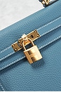 view 5 of 7 Hermes Togo B Stamp Kelly 25 Handbag in Blue Jean