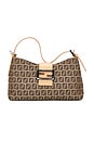 view 1 of 8 Fendi Zucchino Mama Baguette Shoulder Bag in Beige