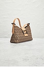 view 4 of 8 Fendi Zucchino Mama Baguette Shoulder Bag in Beige