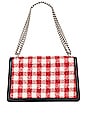 view 2 of 9 Gucci Dionysus Tweed Gingham Bag in Red & White in Red,White