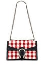 view 5 of 9 Gucci Dionysus Tweed Gingham Bag in Red & White in Red,White