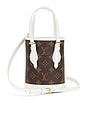 view 1 of 8 Louis Vuitton Monogram Nano Bucket Bag in Brown