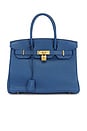 view 1 of 9 Hermes Clemence Birkin 30 Handbag in Blue Agate