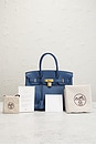 view 9 of 9 Hermes Clemence Birkin 30 Handbag in Blue Agate