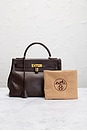 view 10 of 10 Hermes Courchevel Kelly 32 Handbag in Brown