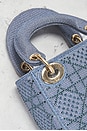 view 6 of 7 Dior Mini Cannage Rhinestone 2 Way Lady Handbag in Blue