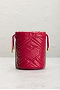 view 3 of 9 Gucci GG Marmont Chain Bucket Bag in Red
