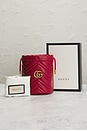 view 9 of 9 Gucci GG Marmont Chain Bucket Bag in Red