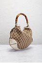 view 4 of 9 Gucci GG Canvas Bamboo 2 Way Handbag in Beige