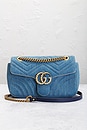 view 2 of 9 Gucci GG Marmont Chain Denim Shoulder Bag in Blue
