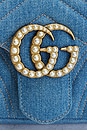 view 6 of 9 Gucci GG Marmont Chain Denim Shoulder Bag in Blue