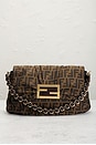 view 2 of 8 Fendi Zucca Baguette Chain Shoulder Bag in Brown