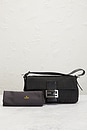 view 9 of 9 Fendi Mama Zucca Baguette Shoulder Bag in Black