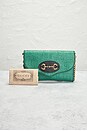 view 9 of 9 Gucci Horsebit Raffia Chain Shoulder Bag in Green