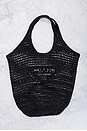 view 3 of 8 Prada Raffia Logo Tote Bag in Black
