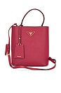 view 1 of 7 Prada Saffiano Panier Bucket Bag in Red