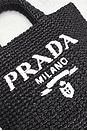 view 5 of 8 Prada Crocheted Raffia Tote Bag in Black