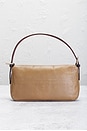 view 3 of 10 Fendi Mama Leather Baguette Shoulder Bag in Beige