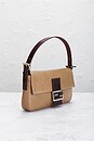 view 4 of 10 Fendi Mama Leather Baguette Shoulder Bag in Beige